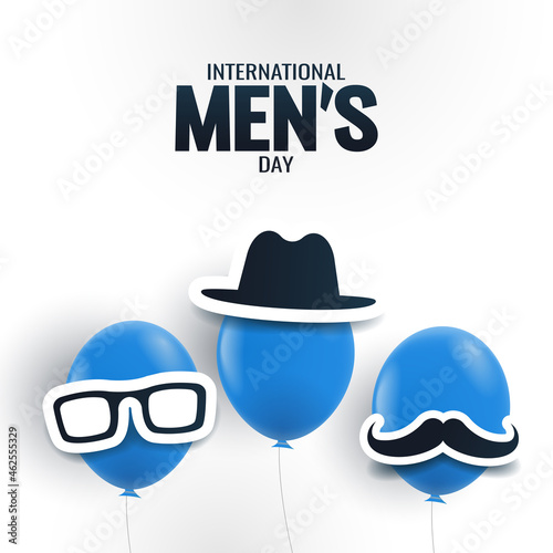 Vector illustration of International Men's Day. For a poster or banner and greeting card.
