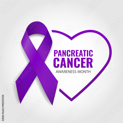 Vector Illustration of pancreatic cancer awareness. 
