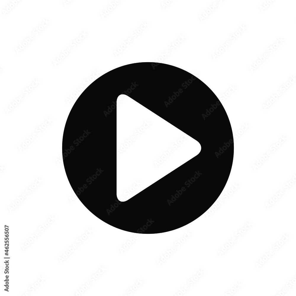 Play button icon vector graphic Play button icon vector graphic