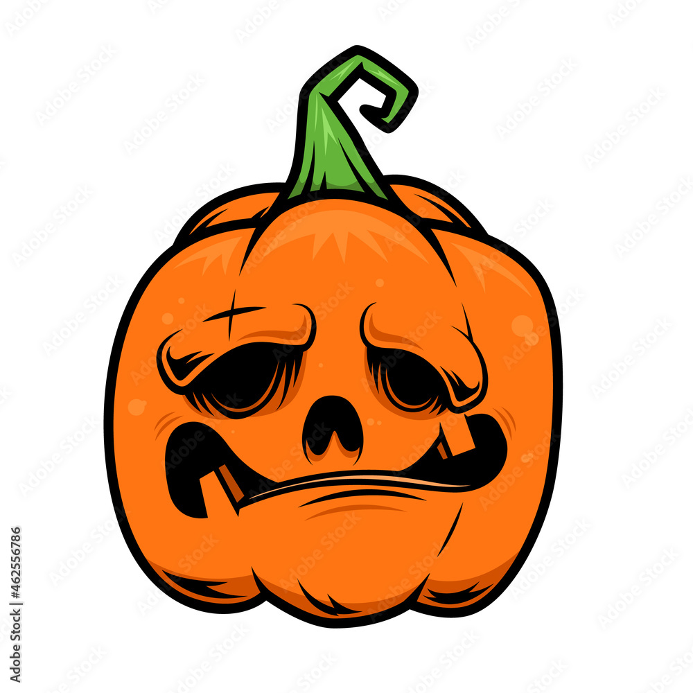 Fototapeta premium Halloween pumpkin. Design element for poster, card, banner, sign t shirt. Vector illustration