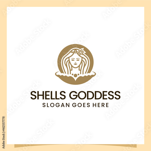 Shells goddess luxury logo design