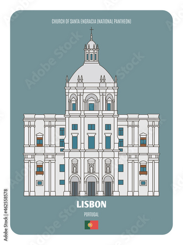 Church of Santa Engracia in Lisbon, Portugal. Architectural symbols of European cities