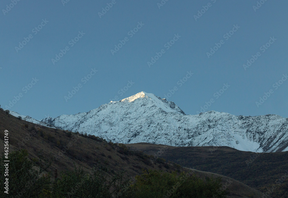 Fototapeta premium Mountain peak in North Ossetia, Russia