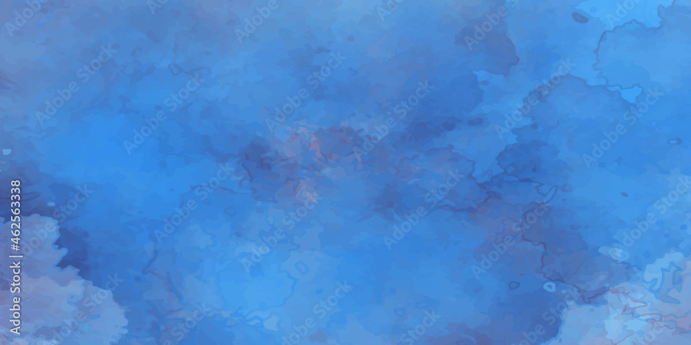 Dark blue watercolor background. Abstract blue watercolor gradient paint grunge texture background.