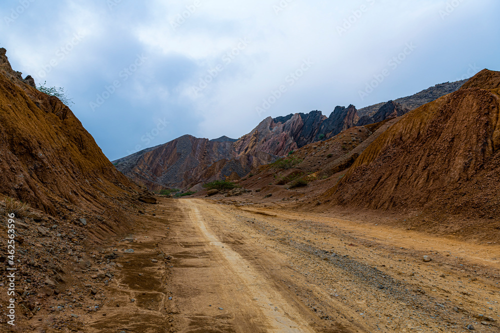 road in the barren mountains