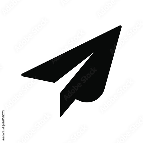 Paper plane icon vector, Send Message. Vector illustration of sending icon, no menu for payment via digital wallet. Isolated on a blank background which can be edited and changed colors.