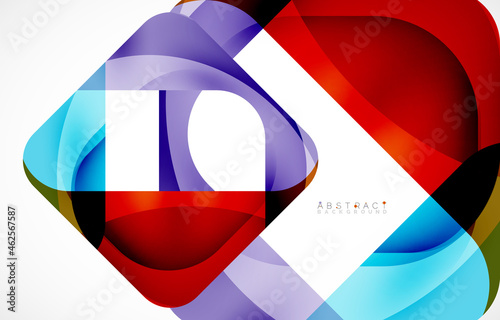Free Download Minimal background. Abstract square shape with round corners created with wavy forms. Vector Illustration For Wallpaper, Banner, Background, Landing Page - GFXLoad
