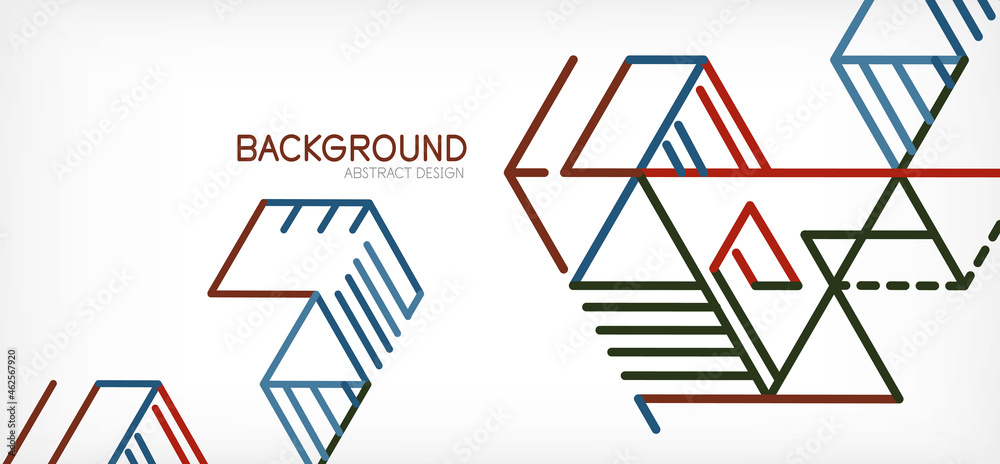 Abstract background. Color lines on white background. Linear abstract composition. Techno or business concept for wallpaper, banner, background, landing page Abstract background. Color lines on white background. Linear abstract composition. Techno or business concept for wallpaper, banner, background, landing page