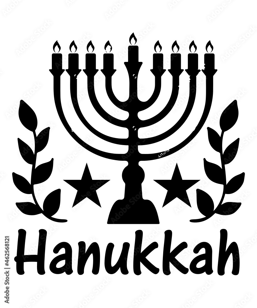 Happy Hanukkah Svg Bundle, Hanukkah SVG/DXF/PNG/Jpeg/Ai Files for