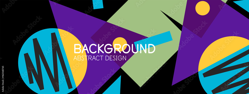 Fototapeta premium Abstract background with blocks, lines, geometric shapes. Techno or business concept for wallpaper, banner, background, landing page