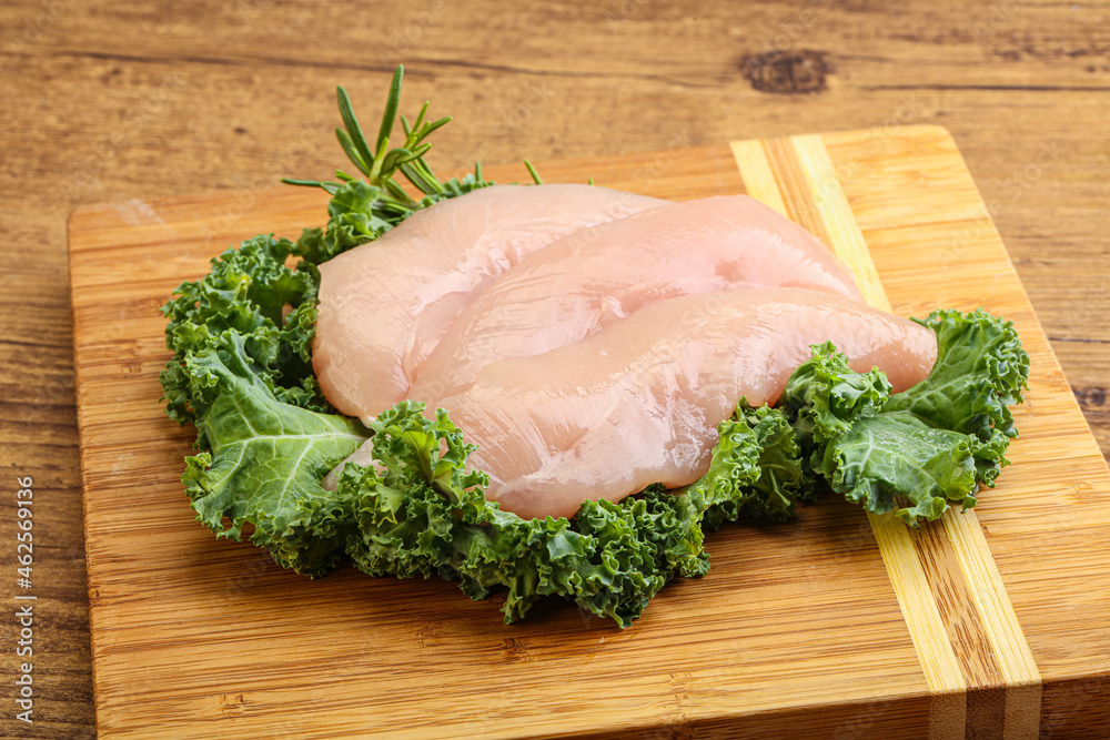 Raw small chicken fillet for cooking Raw small chicken fillet for cooking