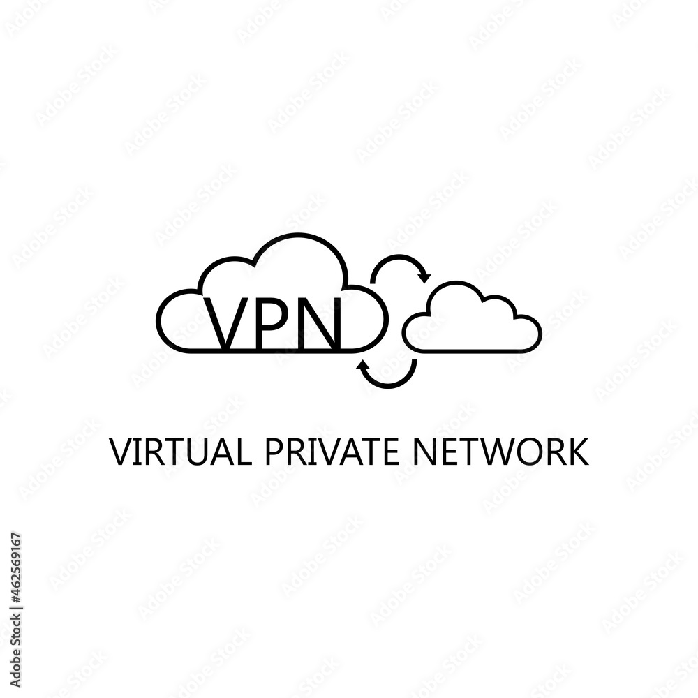 VPN icon. Trendy flat vector VPN icon on white background, vector illustration can be use for web and mobile VPN icon. Trendy flat vector VPN icon on white background, vector illustration can be use for web and mobile