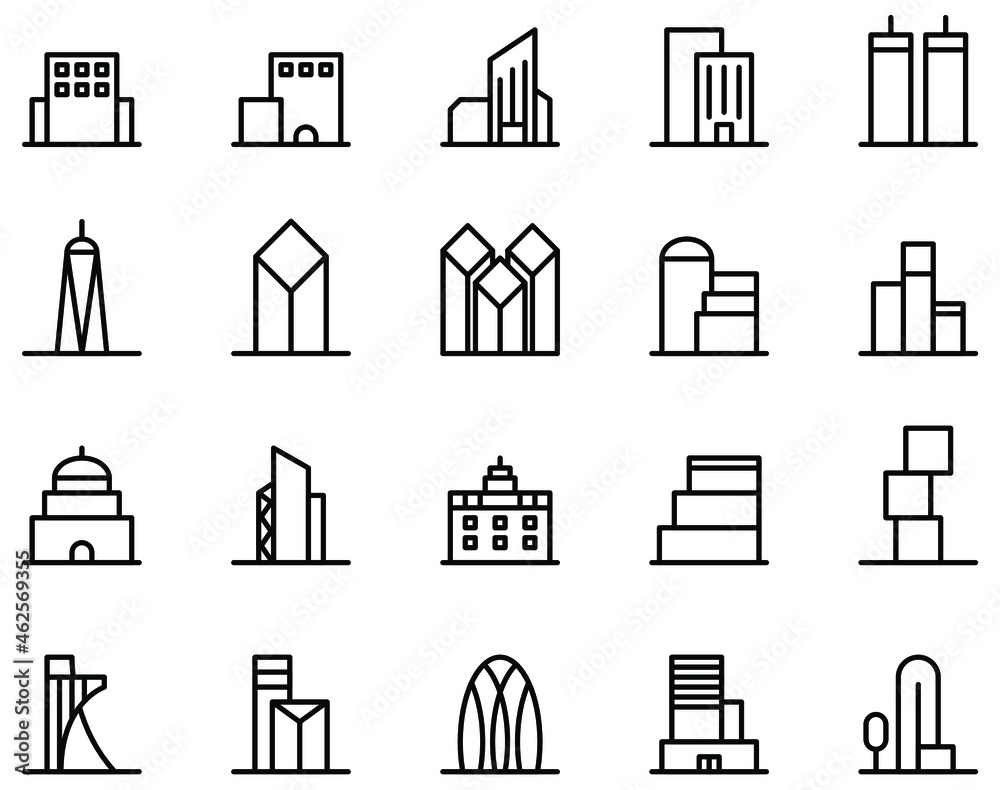 City vector on white background.