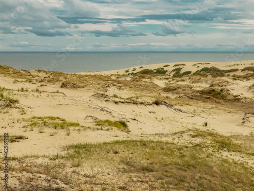 Curonian Spit is a nature reserve. Unique sand dunes on the Baltic coast.