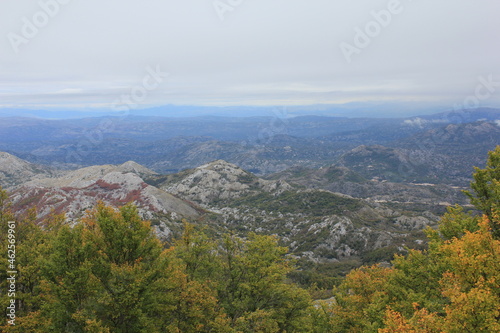 view from top on Lovcen National Park, montenegro, Europe