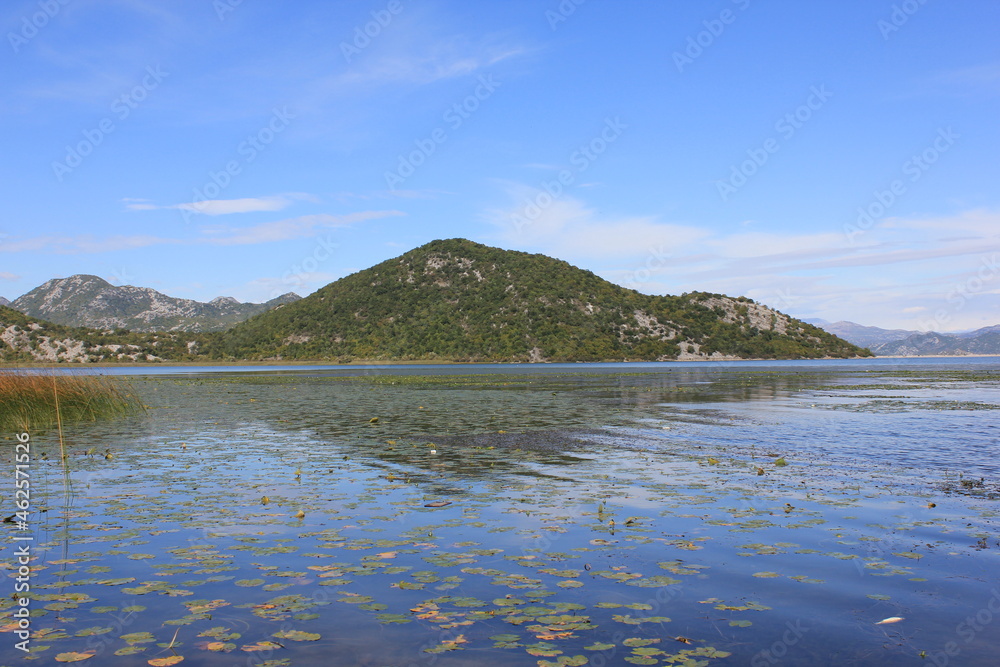 beautiful view on lake called skadarsko jezero in Montenegro, Europe 