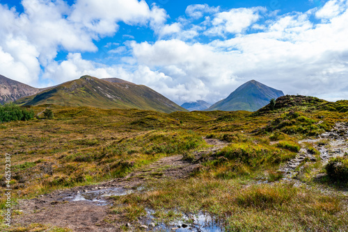 Red Cuillin mountains on Isle of Skye