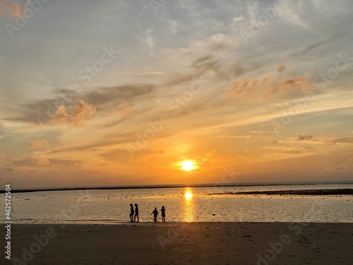 Fototapeta Naklejka Na Ścianę i Meble -  Sunset sky at Nai Yang beach in Sirinat national park, Phuket islands.