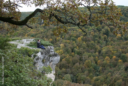 waterfall in the mountains