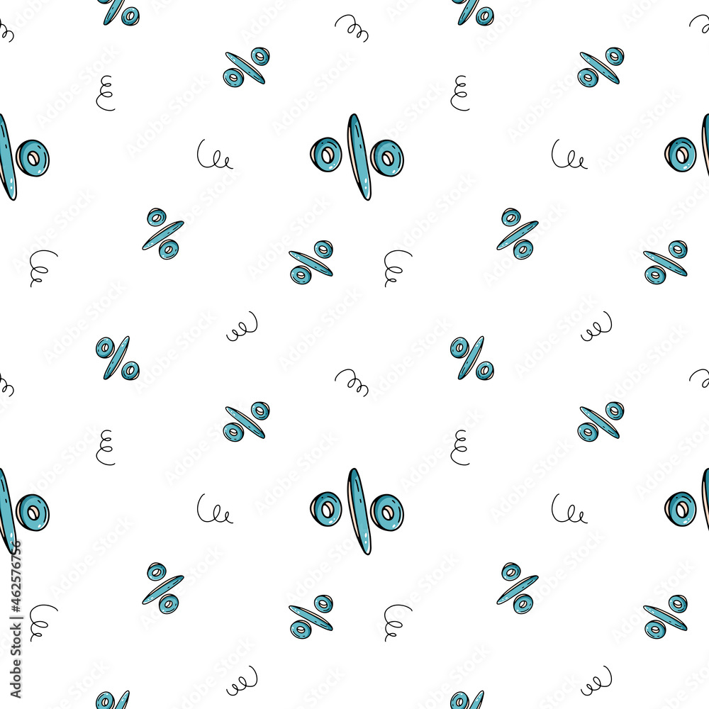 Sale seamless pattern with hand drawn percent sign. Vector endless doodle style texture for Black Friday and promotions Sale seamless pattern with hand drawn percent sign. Vector endless doodle style texture for Black Friday and promotions
