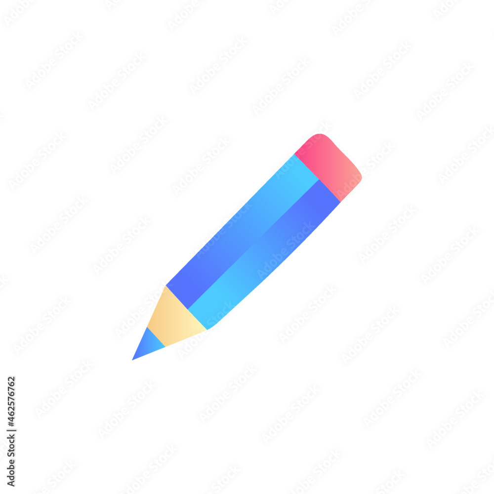 Pencil writing message icon in gradient color style Pencil writing message icon in gradient color style