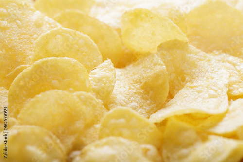 potato chips as background