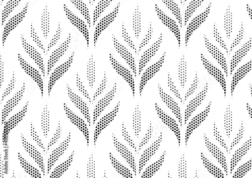flower pattern vector, repeating dot petal of flower, monochrome stylish