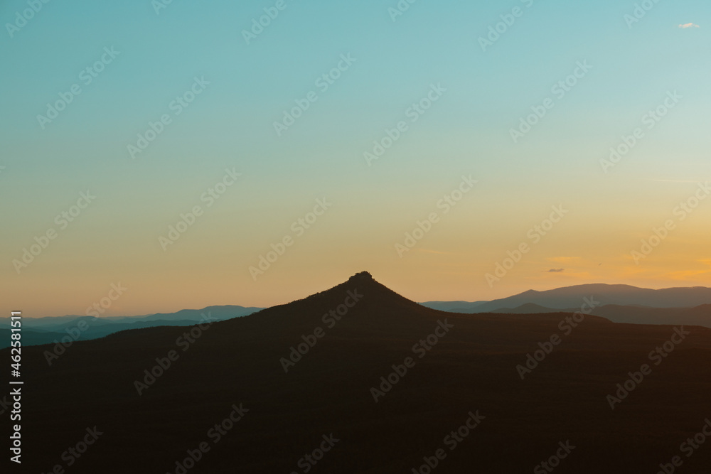 Sunset of Pigeon House Mountain from Florence Head Lookout