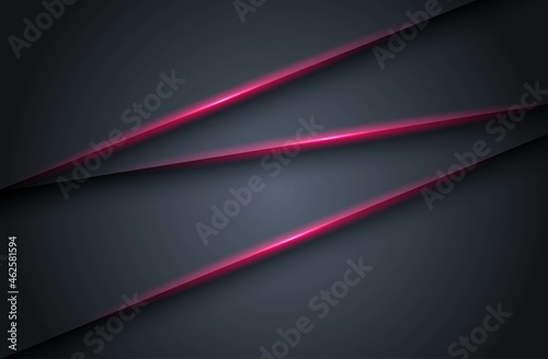 abstract dark with pink light line shadow triangle blank space layers background. eps10 vector