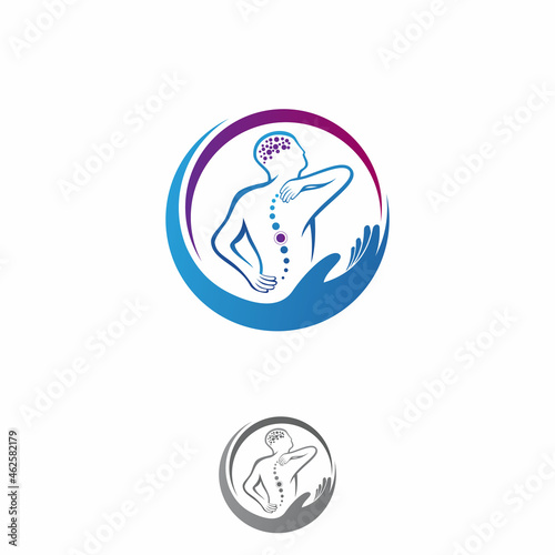 Creative Chiropractic concept logo design template for your best business symbol