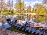 Wooden barge in the Spreewald Nature Park