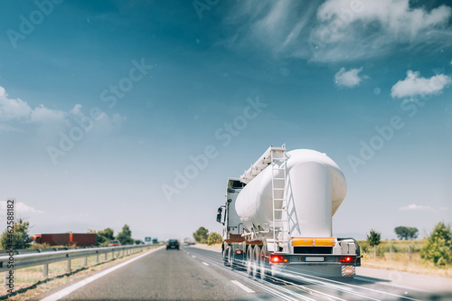 Fuel Lorry truck on a motorway