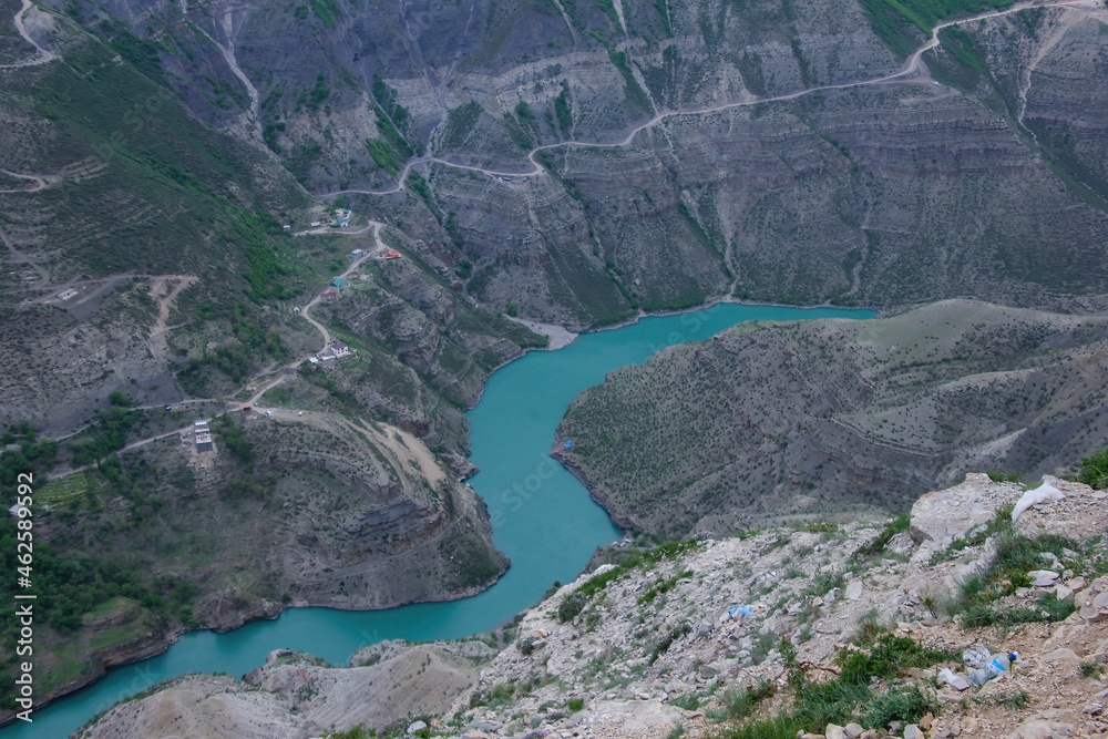 Dagestan canyon in mountains Dubki