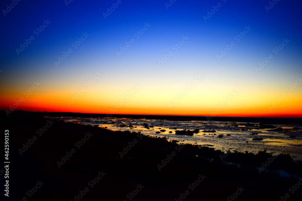 sunset on the beach