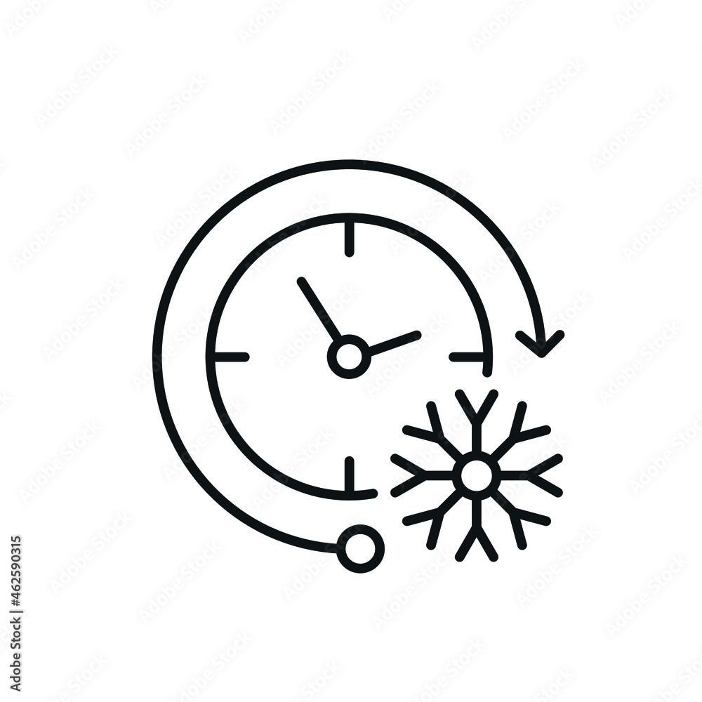Winter time linear icon. Thin line customizable illustration. Vector isolated outline drawing. Editable stroke Winter time linear icon. Thin line customizable illustration. Vector isolated outline drawing. Editable stroke