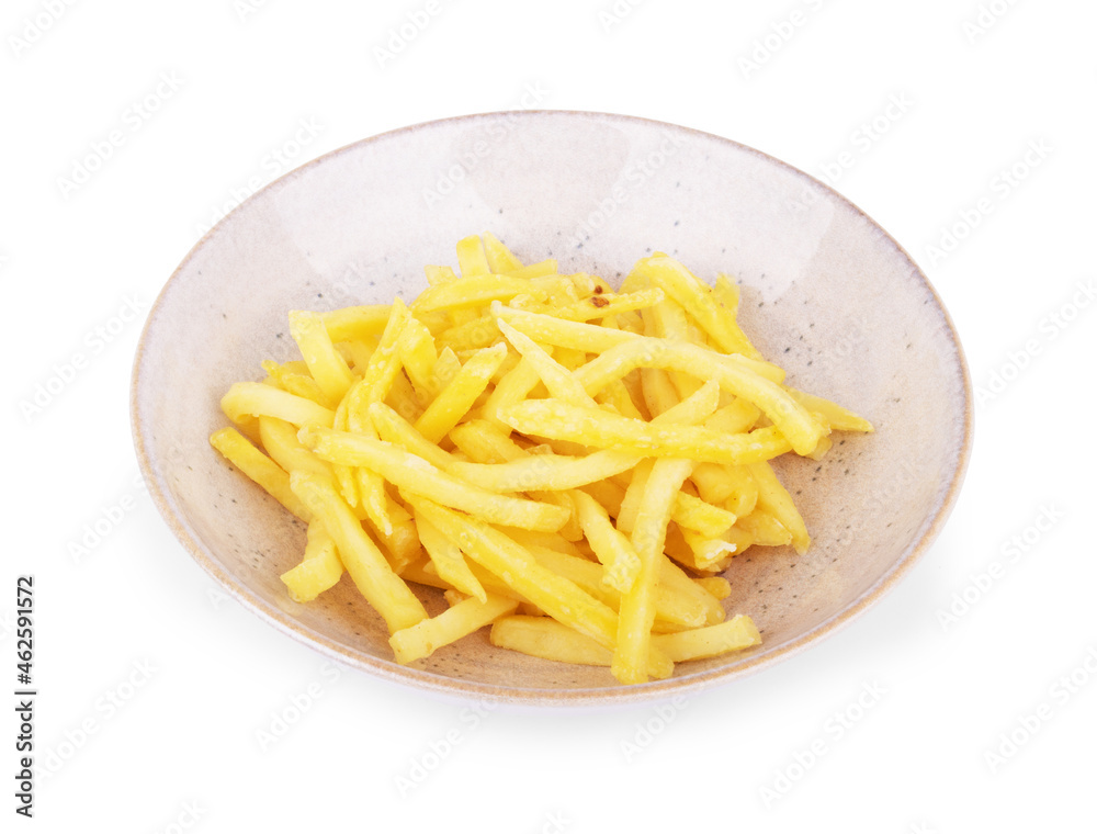 French fries isolated on white background.