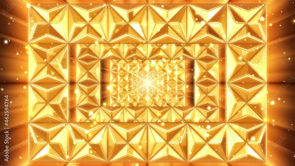 Tunnel Abstract Golden Looped Video Tunnel Abstract Golden Looped Video