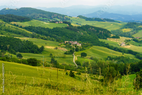 Rural landscape near Salsomaggiore, Parma, at springtime
