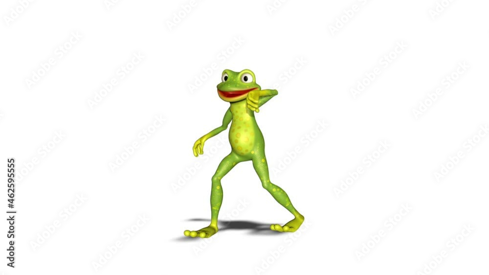 Dancing Frog Looped Video on White Background Dancing Frog Looped Video on White Background