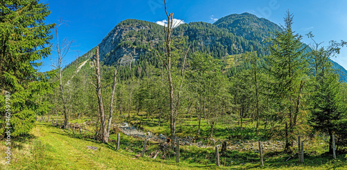 Panorama from Weisspriachtal in Salzburger Land in Austria photo