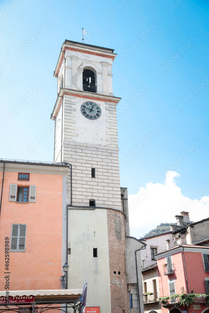 Susa, Segusium, Italian roman city of the northen Alps, in summer days with blue sky, italy