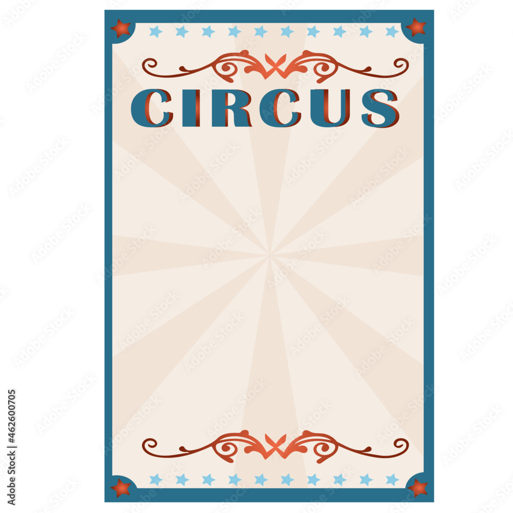 Circus template for invitation, ticket, poster. Stock Vector | Adobe Stock