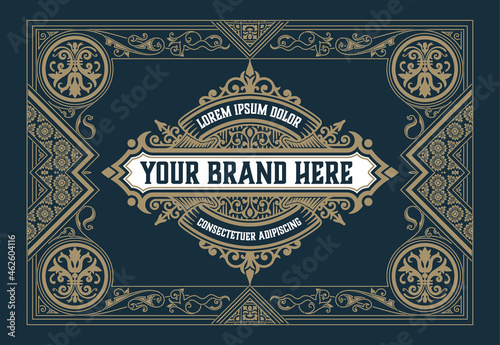 Western card with vintage style