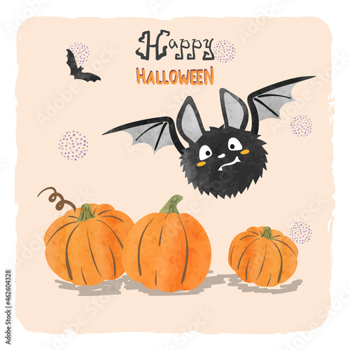 Halloween greeting card wit...