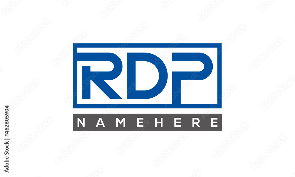 RDP creative three letters logo RDP creative three letters logo