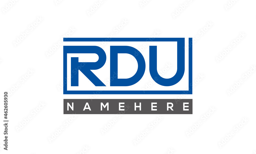 RDU creative three letters logo RDU creative three letters logo