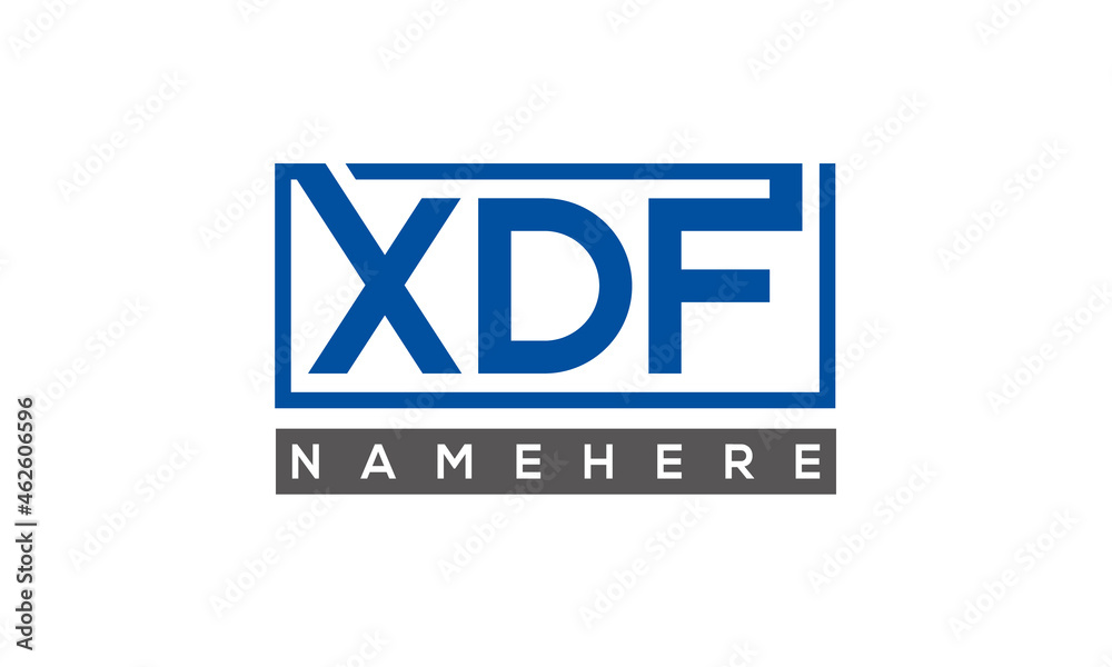 XDF creative three letters logo XDF creative three letters logo