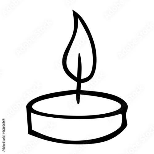 love candle of wedding hand drawn illustration