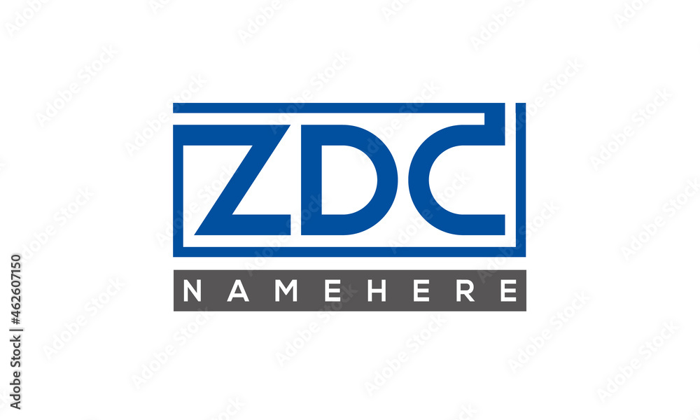 ZDC creative three letters logo