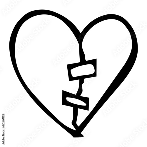 heal heart of wedding hand drawn illustration